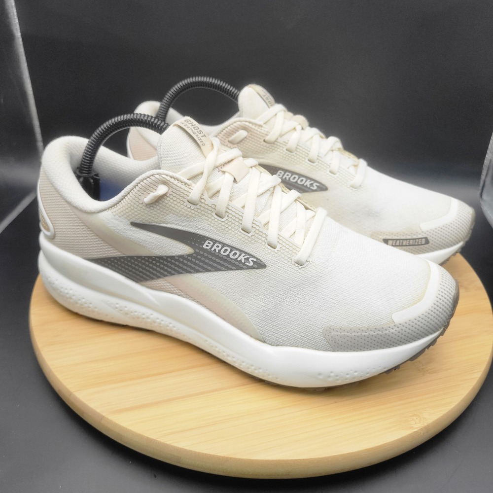 Brooks Ghost 16 Weatherized Womens Running Shoes White Grey 1204251B184 Size 10